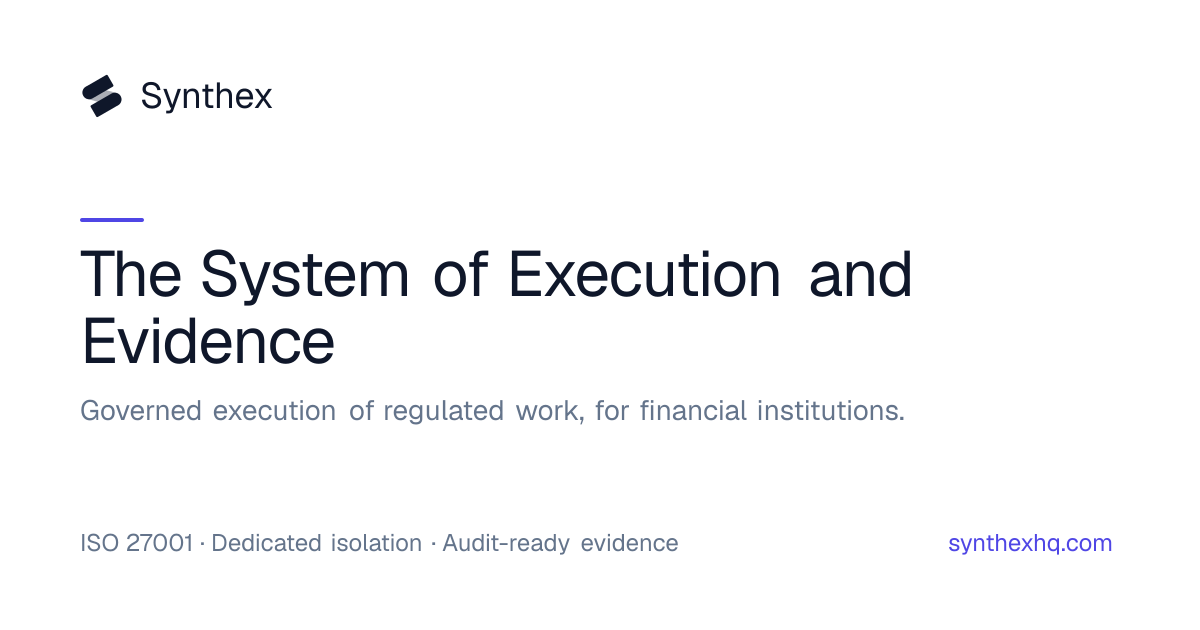 Synthex | The System of Execution for Financial Services